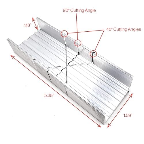 Excel Blades 6-Inch Metal Mitre Box Set – Aluminum & Steel Precision Cutting Tool with K5 Handle & Razor Pull Saw for Wood, Plastic & Soft Metals – 45° & 90° Cutting Angles, Made in USA