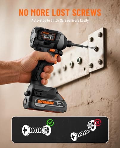 TITANCE X7 20V Cordless Impact Driver, 1/4'' Hex Compact Brushless Driver Kit with 1,770 In-lbs Torque, Battery & Charger Included – Lightweight Electric Screwdriver for Wood, Metal & Auto Repair