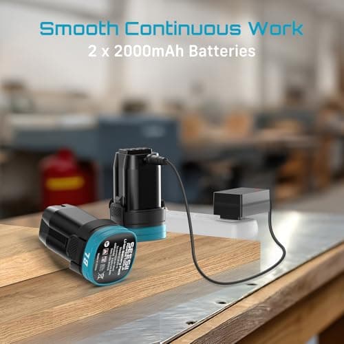 SEESII 16.8V Impact Driver Kit, 1/4" Hex Cordless Impact Driver Set & 2×2.0Ah Batteries, 150N.m Max Torque(1327 In-lbs) Brushless Power Impact Driver w/ 16Pcs Drill Bits, 0-3300RPM Variable Speed