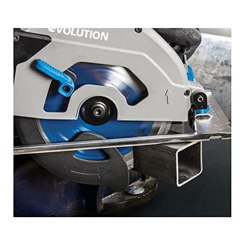 Evolution S185CCSL | 7.25” Metal Cutting Circular Saw | Cuts Steel & More | 7-1/4” TCT Blade Included | 45° Bevel Cuts | Dry-Cut | 15A Corded Power | Accurate, Powerful, Reliable
