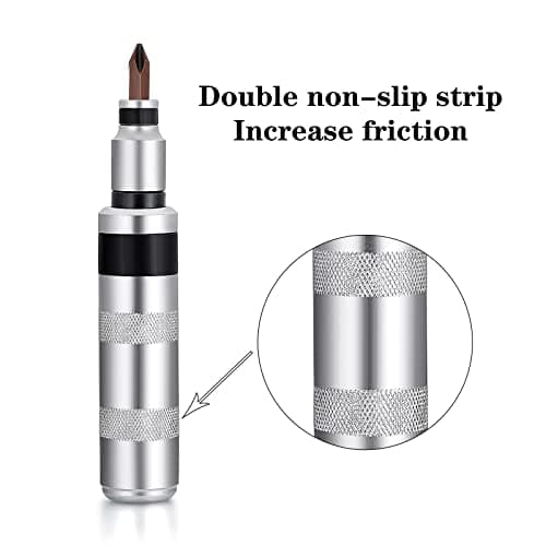 1/2" Hand Manual Reversible Impact Driver Set Extractor-12 PCS Impact Screwdriver S2 Steel Much More Durable Disengage Rusted Fasteners (Short Impact Screwdriver)