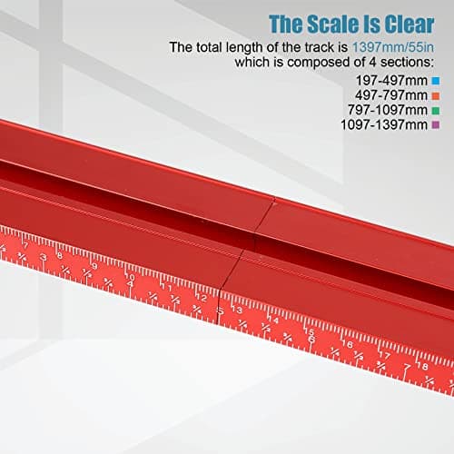 Parallel Rail Guide System (Updated Version), Woodworking Track Saw Guide Rail Joining Set Aluminium Alloy Circular Saw Track Set Fixed Guide Rail Bracket Universal T-Track Auxiliary Tool