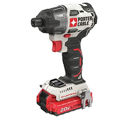 PORTER-CABLE 20V MAX Impact Driver, 1/4 Inch, 2,700 RPM, Battery and Charger Included (PCCK647LB)