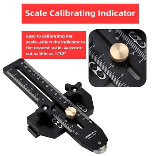 Thin Rip Jig Table Saw Jig Guide for Making Repetitive Narrow Thin Strip Cuts Woodworking Tools Fast Thin Ripping Guide for Table Saw Band Saw Router Table Fits for 3/8" x 3/4" T Slot