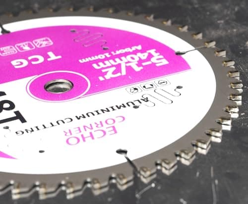 5-1/2" (10mm Arbor) Circular Saw Blades 48Tooth+24Tooth, Heavy Duty Combo Pack Carbide TCT Fine Cut Fine Finish Crosscut Framing Ripping Wood Plywood MDF Plastic Veneer Lumber Laminate