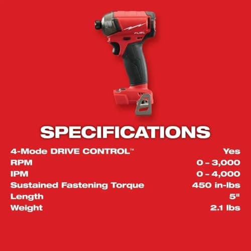 2760-20 Impact Drivers for Milwaukee M18 FUEL 1/4" 18V Hex Hydraulic Driver - Bare Tool