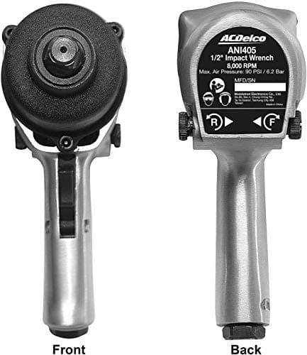 ACDelco ANI405A Heavy Duty Twin Hammer ½” 500 ft-lbs. 5-Speed Pneumatic Impact Wrench Tool Kit