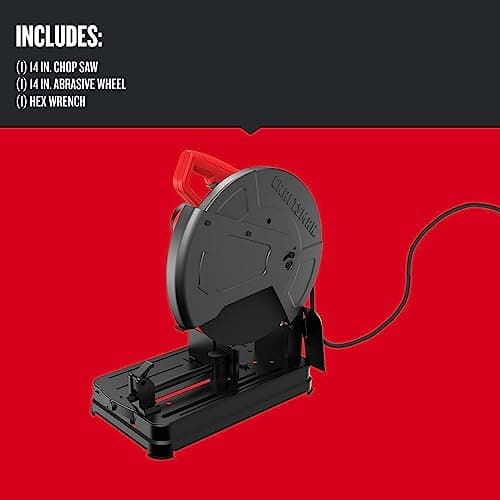 CRAFTSMAN Chop Saw, 14 inch, 15 Amp, Corded (CMEM2500)