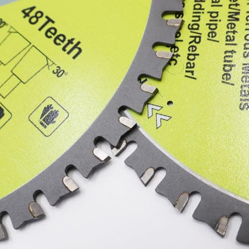 6-1/2"/165mm Metal Cutting Disc, DARTOTEK Circular Saw Blade 48T,Tungsten Carbide Tipped TCT Cut Off Wheel for Steel, Ferrous Steel Pipe with 4/5"-5/8" Arbor