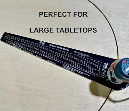 Jasper 390 PRO Router Circle Cutter Jig – Cut 184 Perfect Circles from 7" to 52¾" – Built for Compact, Trim & Cordless Routers – Empower Your Craft with Pro-Grade Polycarbonate Precision