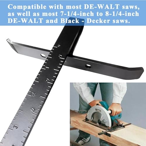 DW3278 Rip Fence Guide Kit Replacement for DeWalt Circular Saw DCS575, DCS570, DCS577, DWE575, DWS535 (Black)