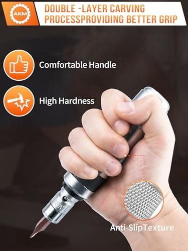 AKM 3/8" Hand Manual Reversible Impact Driver Set Extractor Impact Screwdriver S2 Steel Much More Durable Disengage Rusted Fasteners or Frozen Bolts