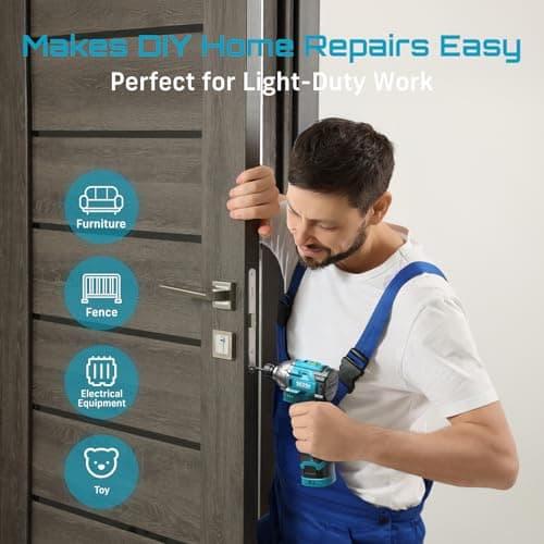 SEESII 16.8V Impact Driver Kit, 1/4" Hex Cordless Impact Driver Set & 2×2.0Ah Batteries, 150N.m Max Torque(1327 In-lbs) Brushless Power Impact Driver w/ 16Pcs Drill Bits, 0-3300RPM Variable Speed