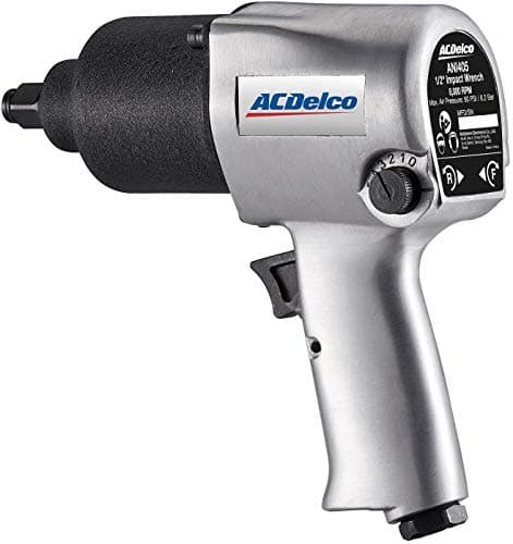 ACDelco ANI405A Heavy Duty Twin Hammer ½” 500 ft-lbs. 5-Speed Pneumatic Impact Wrench Tool Kit