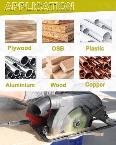 HSS Circular Saw Blade 5-1/2 Inch 130 Tooth SANLEETEK Cutting Plywood, OSB, Paneling, Vinyl Siding, Non-Ferrous Metals, Plastic, Copper, Aluminum with 5/8" Arbor, with 1/2" 3/8" Washer - 3 Pack