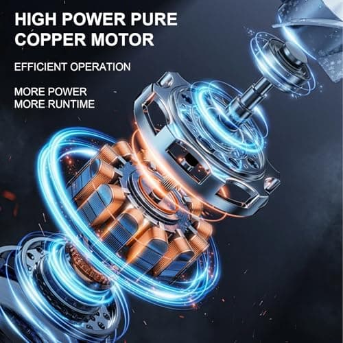 AZZUNO 1-1/4" SDS-Plus 15Amp Heavy Duty Rotary Hammer Drill, 4 Functions, for Drilling in Concrete, Brick and Stone, Includes Chisel and Drill Bits