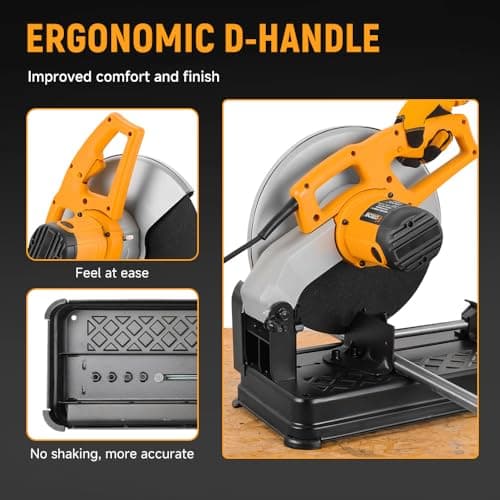 Hoteche 14-Inch Metal Cutting Chop Saw 2100W Heavy-Duty Electric Cut Off Machine with Saw Blade