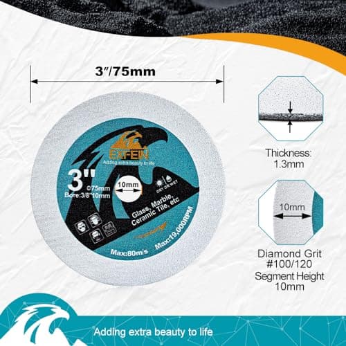 3 Inch Circular Saw Blade Set 4pcs for Cutting Tile Glass Soft Metal Wood Plastic Diamond Disc