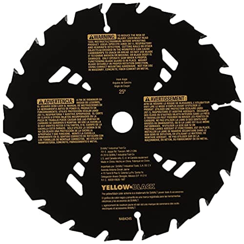 DEWALT 7-1/4" Circular Saw Blade for Pressure Treated and Wet Lumber, ATB, Thin Kerf, 5/8" and Arbor, 20-Tooth (DW3174) , Black
