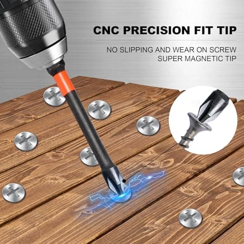 10-Pack Phillips Bits #2 Impact, 2-Inch Magnetic Phillips Head Drill & Screwdriver Bits, PH2 Premium S2 Steel 1/4" Hex Shank for Impact Drivers, Professional & DIY Use
