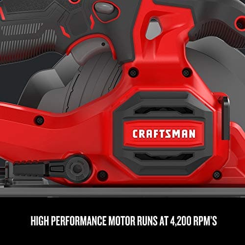CRAFTSMAN V20 Cordless Circular Saw, 6-1/2 inch, Bare Tool Only (CMCS500B)