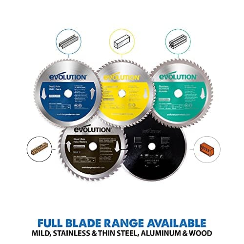 Evolution Power Tools, Professional Blade for Cutting Mild Steel and Ferrous Metal, TCT Saw Blade 10 Inch, Wen, Table Saw Accessories, 52-Teeth, 1 Inch Arbor, 10BLADEST, One Per Pack