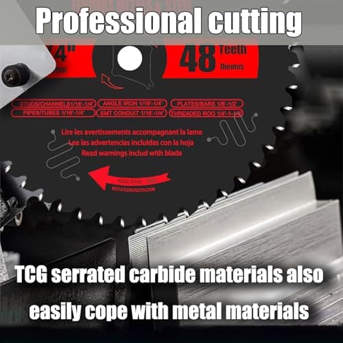 7 1/4 Inch Metal Cutting Saw Blade,Replace for Diablo D0748CF 7 1/4 Inch Metal and Stainless Steel Cutting Saw Blade,Compatible with 7-1/4 Inch Circular Saw,Cermet Carbide,5/8" Arbor,5X Longer Life