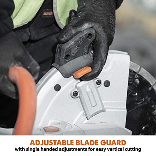 Evolution Power Tools R300DCT 12 inch Concrete Saw (Aka Circular Saw, Angle Grinder, Chop / Cut Off Saw, Demo Saw, Disc / Power Cutter) Electric Motor, No Gas - 4-1/2" Cut - Incl Diamond Masonry Blade