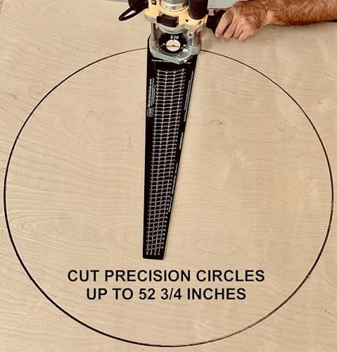 Jasper 390 PRO Router Circle Cutter Jig – Cut 184 Perfect Circles from 7" to 52¾" – Built for Compact, Trim & Cordless Routers – Empower Your Craft with Pro-Grade Polycarbonate Precision