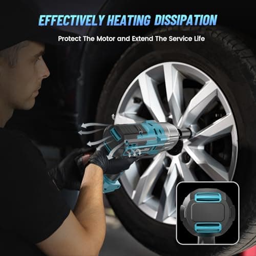 Seesii Electric Impact Wrench Corded, 368Ft-lbs(500N.m) Torque 1/2 inch Impact Gun with 8Amp Cord, 4 Sockets for Car Tire and Home DIY, AC500