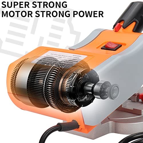 SI FANG Benchtop Cut-Off Saw Miniature Compound-Cutting, Mini Miter Chop Saw for Metal Wood Plastic Crafts Making Carbon Arrow Shafts Cutting, Max 45° Adjustable Small Electric Table Tool