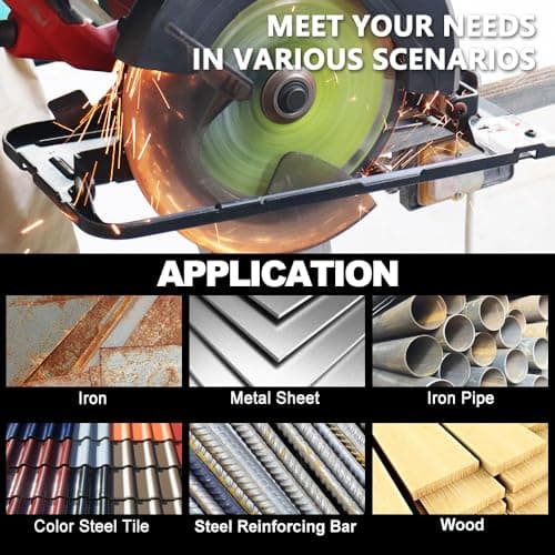 6-1/2"/165mm Metal Cutting Disc, DARTOTEK Circular Saw Blade 48T,Tungsten Carbide Tipped TCT Cut Off Wheel for Steel, Ferrous Steel Pipe with 4/5"-5/8" Arbor