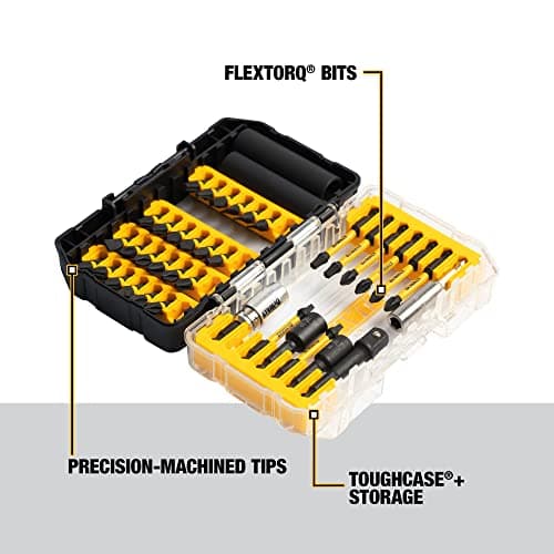 DEWALT DWA2NGFT40IR Impact Ready Flextorq 40-Piece Steel Screwdriver Bit Set