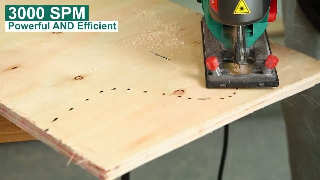 HYCHIKA Jig saw, 6.7A Jig Saw 800-3000SPM with 6 Variable Speeds, 4 Orbital Sets, Bevel Angle 45°, 6PCS Blades, Pure Copper Motor, Laser Guide, Wood Metal Plastic Cutting