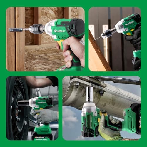 Cordless Impact Wrench, 21V Brushless 1/2 inch Impact Wrench, Electric Impact Gun, Power Impact Driver with 4.0Ah Battery and Charger, Variable Speeds for Car, Home DIY, Tire Removal Tool