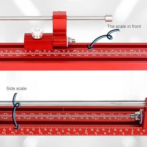 Updated Version Parallel Rail Guide System, Woodworking Track Saw Guide Rail Joining Set Aluminium Alloy Circular Saw Track Set Fixed Guide Rail Bracket Universal T-Track Auxiliary Tool (Red)