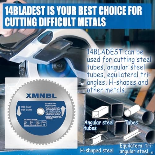 14 Inch Metal Steel Cutting Saw Blade,Replacement for Evolution 14 Inch Chop Saw Blade for Evolution S14CPS,S15CPS,S355MCS,S355CPS,S380CPS|Metal Cutting Saw,66Teeth Mild Steel Cermet Blade