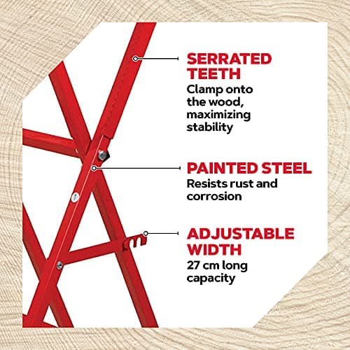 Oregon Steel Log Saw Horse, Foldable & Adjustable Sawbuck, 10 Inch Log Capacity, Folding Wood Cutting Stand, for Logging, Splitting & Firewood (584145)