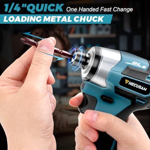 Impact Driver Kit,21V Max Torque 3095 In-lbs(350 N.m) Cordless Impact Driver Set with Two 2.0 Ah Battery, 1/4" Hex Chuck Power Impact Drill, 0-4000 RPM Variable Speed,10Pcs Bits,Toolboxes