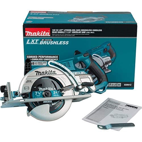 Makita XSR01Z 18V X2 LXT Lithium-Ion 36V Brushless Cordless Rear Handle 7-1/4" Circular Saw, Tool Only (Renewed)