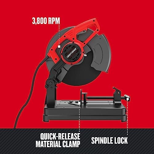 CRAFTSMAN Chop Saw, 14 inch, 15 Amp, Corded (CMEM2500)