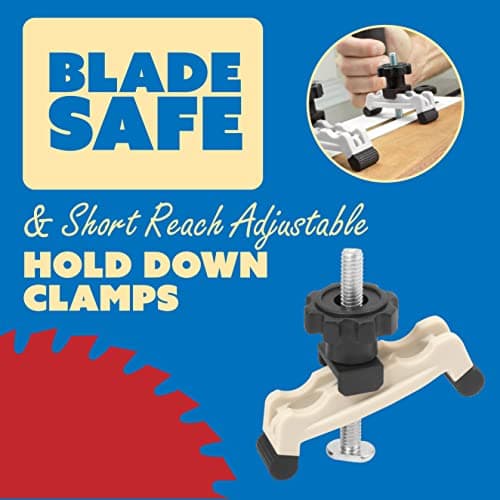 Mini Taper Jig For Table Saw, Adjustable Precision Straight Line Tapering Jig with Blade Safe Hold Downs, Fast Straight Taper Wood Cutting for Small Parts