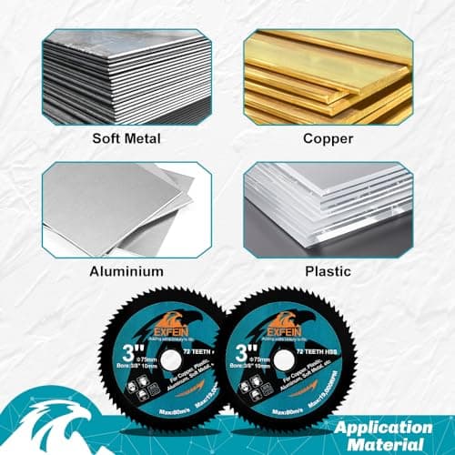 3 Inch Circular Saw Blade Set 4pcs for Cutting Tile Glass Soft Metal Wood Plastic Diamond Disc