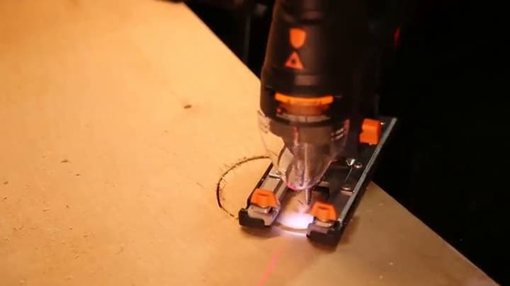 WEN 33606 6.6-Amp Variable Speed Orbital Jig Saw with Laser and LED Light,Black, Silver