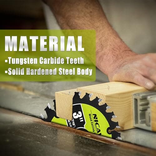 3Pack 3 Inch 24T Wood Cutting Circular Saw Blade for Woods, Plastic, PVC, Acrylic, Aluminum,7/16" Arbor TCT Saw Blade Compatible with All Dremel Saw-MAX, Ultra-Saws, RotoZip Saws,Dewalt Saws