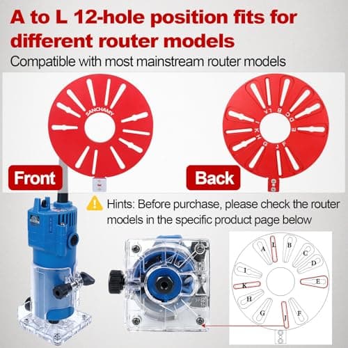 5 In 1 Router Circle Cutting Jig For Cutting/Routing Circle,Aluminum Router Milling Groove Bracket for Straight Or Cylindrical Edges,Adjustable Router Jig and Guide for Woodworking Edging Projects