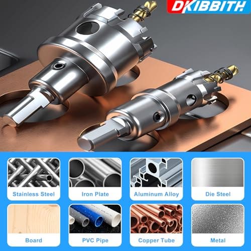 4 Pcs TCT Hole Saw Drill Bit Set,3/4” to 1-1/2” Tungsten Carbide Hole Saws Kit for Stainless Steel Hard Metal Plastic Wood, 1” Cut Depth, with Detachable Pilot Drill Bits, Allen Wrench