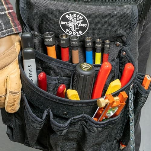 Klein Tools 32930 SAE Magnetic Impact Nut Setter Set, 6-Piece Color Coded Power Nut Driver with Extended Reach, 6 SAE Sizes