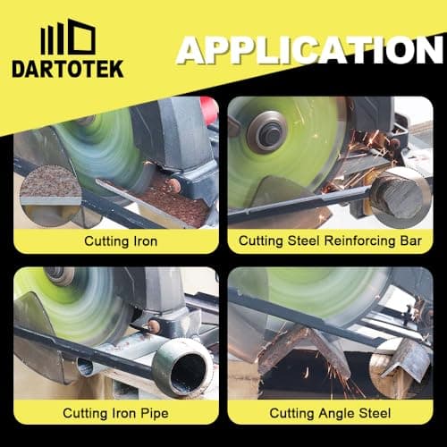 6-1/2"/165mm Metal Cutting Disc, DARTOTEK Circular Saw Blade 48T,Tungsten Carbide Tipped TCT Cut Off Wheel for Steel, Ferrous Steel Pipe with 4/5"-5/8" Arbor