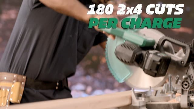 Metabo HPT 18V MultiVolt Cordless 10-Inch Single Bevel Miter Saw, Wide Range of Miter and Bevel Cutting Options, Xact Cut LED Shadow System, Brushless Technology, Tool Body Only, C1810DFAQ4